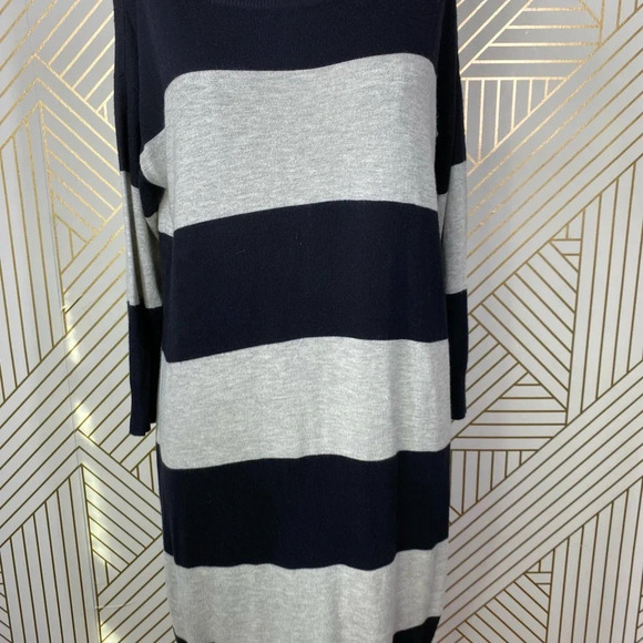 ATM Anthony Thomas Melillo Rugby Stripe Sweater Dress in‎ Black & Gray Size US S - Picture 6 of 12